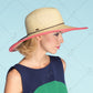 C.C Ombre Brim Hat 80% Paper Straw 20% Polyester