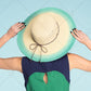 C.C Ombre Brim Hat 80% Paper Straw 20% Polyester