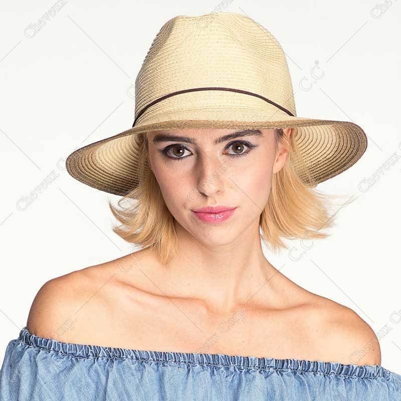 C.C Ombre Panama Hat 80% Paper Straw 20% Polyester