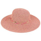C.C Multi Color Straw Brim Hat 80% Paper Straw 20% Polyester