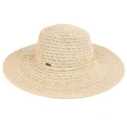 C.C Multi Color Straw Brim Hat 80% Paper Straw 20% Polyester