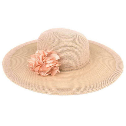 C.C Transparent Wide Brim Hat 40% Paper Straw 60% Polyester
