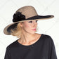 C.C Transparent Wide Brim Hat 40% Paper Straw 60% Polyester