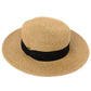 C.C Brim Hat With Solid Band 75% Paper Straw 25% Polyester - Toast Mix/Black - Brim Hats