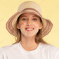 C.C Handmade Paper Crochet Cloche Hat In Multi Stripe Colors 100% Paper