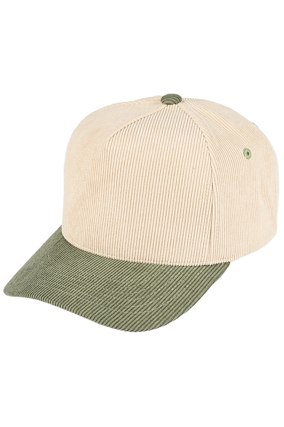 C.C Two Tone Corduroy Trucker Cap - Sage - Baseball Cap