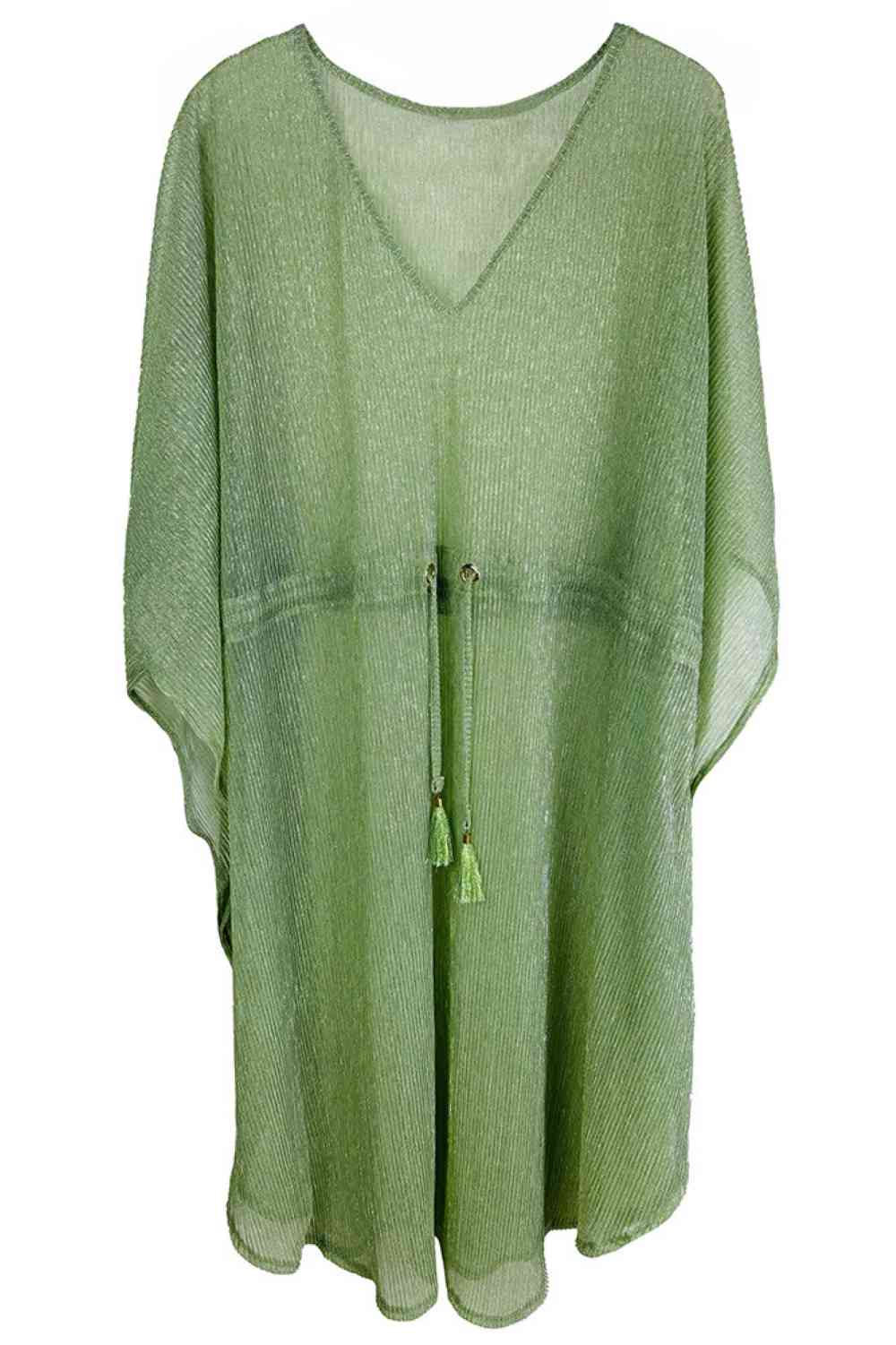 Sage Elevate your wardrobe with this shimmering Lurex String Poncho, a versatile layering piece that catches the light beautifully. Crafted from 100% polyester, this lightweight poncho measures 42" x 40", offering comfortable coverage for any occasion. The lurex threading adds a touch of glamour and sparkle, making it perfect for casual outings or dressed-up evenings. Easy to throw on over any outfit, this poncho is an effortless way to add dimension and style to your look.