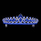Sapphire Marquise Round Stone Embellished Princess Tiara, this awesome princess tiara will make you the ultimate royal beauty and make you absolutely stand out to receive the best compliments on special occasions. It perfectly adds luxe to your outfit and makes you more gorgeous. It's easy to put on & off and durable. The stunning hair accessory is really beautiful, Pretty, and lightweight. 