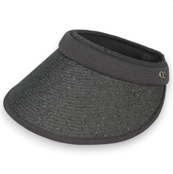 C.C Sequin Visor With Adjustable Band