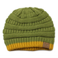C.C Two Tone Striped Beanie Hat