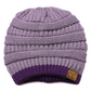 C.C Two Tone Striped Beanie Hat