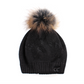 C.C Real Fur Pom With Rhinestones Hat
