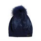 C.C Real Fur Pom With Rhinestones Hat