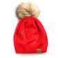 C.C Real Fur Pom With Rhinestones Hat
