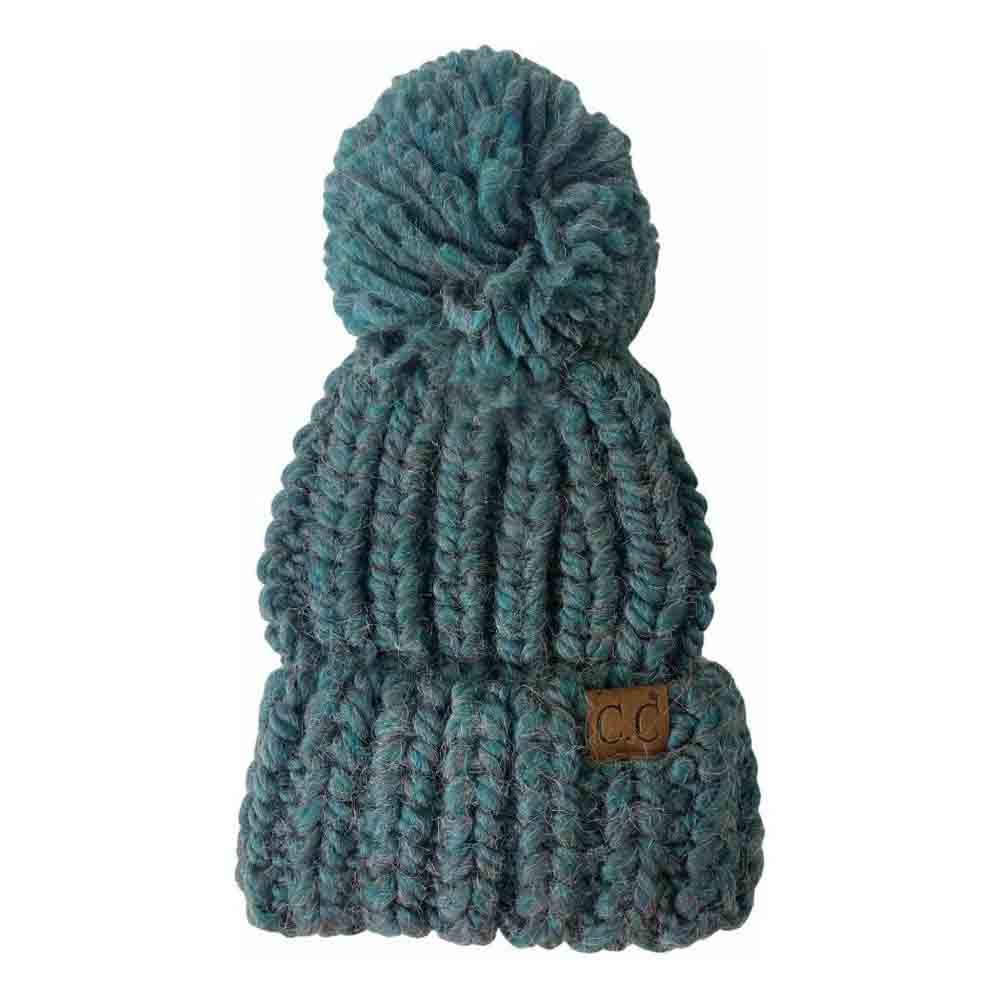 SeaGreen Chunky Knit Yarn Pom C.C Beanie offers expert craftsmanship combining warmth and style in one accessory. Its dense yarn knit provides superior insulation, making it ideal for cold climates. The textured knit pattern ensures durability, while the classic pom pom adds a refined, casual appeal. Designed for a comfortable fit, this beanie maintains warmth without sacrificing breathability, making it a must-have for both outdoor enthusiasts and everyday wear.