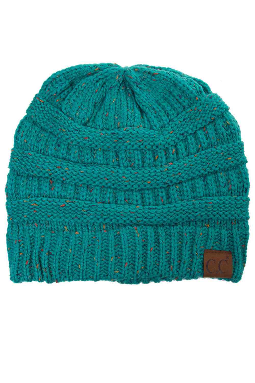 Sea Green Stay warm with timeless style in this C.C Confetti Cable Knit Beanie. Crafted from 100% soft acrylic, the classic cable knit texture provides excellent insulation while maintaining breathability for all-day comfort. The playful confetti detailing adds visual interest to this versatile essential. Lightweight yet durable, this beanie transitions seamlessly from casual outings to outdoor adventures, making it a reliable choice for any season.