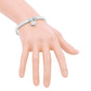 Silver FOREVER LOVE Metal Lock Charm Stainless Steel Evening Bracelet exudes elegance and sophistication. Made of durable stainless steel, it features a charming lock design that symbolises everlasting love. The perfect accessory for any evening event, this bracelet adds a touch of class to any outfit.