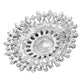 Silver Glass Crystal Bubble Pin Brooch adds a touch of elegance to any outfit. Made with high-quality glass crystals, this pin brooch sparkles and shines in the light. The circular design creates a modern and stylish look, perfect for a formal event or everyday wear. 