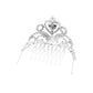 Silver Heart Crystal Rhinestone Princess Mini Tiara, this tiara features precious crystal rhinestone and an artistic design. Perfect for adding just the right amount of shimmer & shine, will add a touch of class, beauty and style to your special events. Suitable for Wedding, Engagement, Prom, Dinner Party, Birthday Party, Any Occasion You Want to Be More Charming.