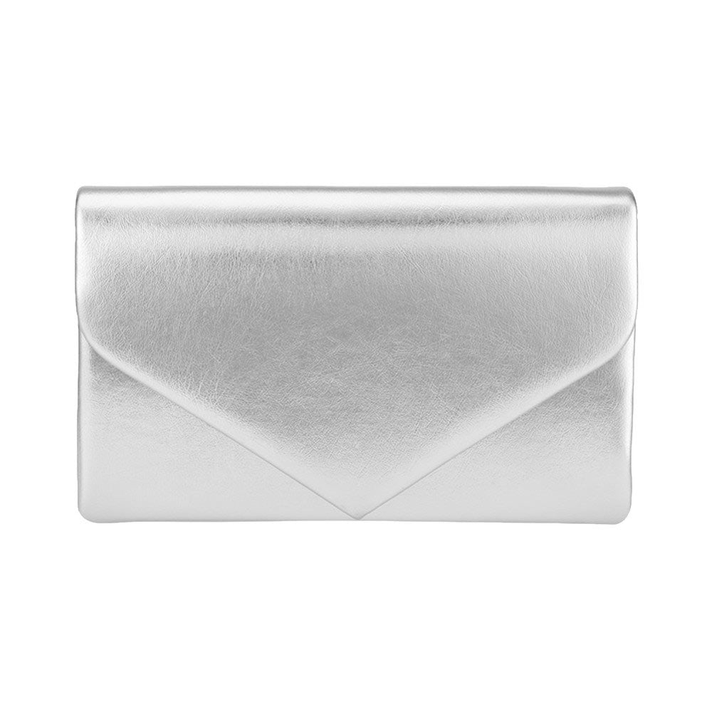 Metallic Envelope Evening Clutch Bag Crossbody Bag - Blue