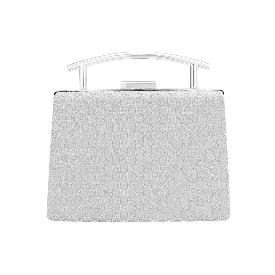 Silver Pattern Detailed Shimmery Evening Tote Crossbody Bag, This tote crossbody bag is uniquely detailed, featuring a bright, sparkly finish giving. This is the perfect evening for any fancy or formal occasion when you want to accessorize your dress, gown, or evening attire during a wedding, formal, or date night.