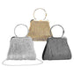 Silver Rhinestone Embellished Evening Tote Crossbody Bag, This tote bag is uniquely detailed, featuring a bright, sparkly finish giving. This is the perfect evening for any fancy or formal occasion when you want to accessorize your dress, gown, or evening attire during a wedding, bridesmaid bag, formal, or on date night.