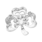 Silver Rhinestone Enamel Clover Pin Brooch, is an elegant accessory that adds a touch of sophistication to any outfit. The sparkling rhinestones and delicate enamel clover design make it a perfect statement piece for any occasion. With its versatile appeal, this brooch is a must-have for any fashion-forward individual.