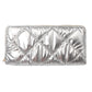 Silver Shiny Faux Leather Padded Wallet with Wristlet offers a sleek and stylish solution for storing your essentials. Its shiny faux leather material adds a touch of sophistication, while the padded design keeps your valuables safe. The attached wristlet also provides convenience and hands-free carrying. 