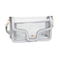Silver Solid Faux Leather Transparent Rectangle Shoulder Bag, is sophisticated and stylish. Crafted with durable, high-quality faux leather, it features a transparent rectangular shape for a chic look. Carry it to your next dinner date or social event to add a touch of elegance. Perfect Gift for fashion enthusiasts.