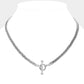 Silver Stainless Steel Chain Toggle Necklace is crafted from strong and durable stainless steel. The toggle clasp adds a touch of sophistication and security, making it a perfect accessory for any occasion. Its high-quality material ensures long-lasting wear, making it a great investment for your jewelry collection.