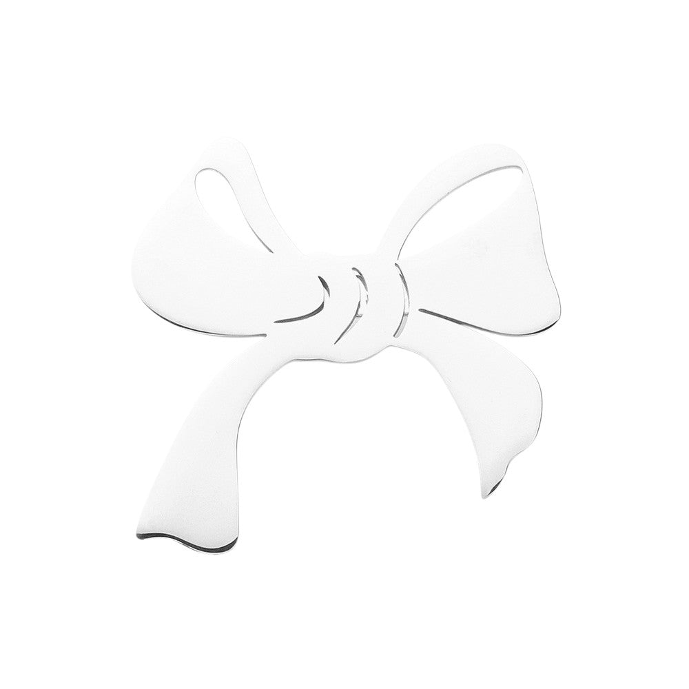 Silver Stainless Steel Cutout Bow Pin Brooch is the perfect accessory for any outfit. Made with high-quality stainless steel, this brooch is both durable and stylish. Its intricate cutout design adds a touch of sophistication to any look. Upgrade your wardrobe with this must-have piece that will never go out of style.