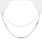 Silver Stainless Steel Herringbone Chain Layered Necklace offers a sleek and stylish addition to any outfit. Crafted from high-quality stainless steel, this necklace is durable and resistant to tarnishing. Its herringbone chain design adds a unique touch, making it a versatile piece for any occasion. Elevate your look with this modern and sophisticated accessory.