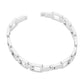 Silver Stainless steel square chain hinged bangle bracelet is a sleek and durable addition to any collection. Made from high-quality stainless steel, this bracelet offers both style and strength. The hinged design allows for easy wear and a comfortable fit, making it perfect for everyday wear or special occasions. Experience the sophistication and versatility of this timeless piece.