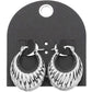 Silver Textured Metal Hoop Pin Catch Earrings offer a stylish and secure way to accessorize any outfit. The unique textured design adds a touch of sophistication while the pin catch closure ensures your earrings stay in place all day. Made with quality materials, these earrings are a must-have for any fashion-forward individual.