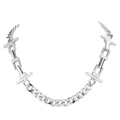 Silver Metal Chain Link Necklace is perfect to enhance any look. Crafted from high quality metal, its simple yet bold design makes it a timeless accessory. With its exquisite craftsmanship and sleek design, this necklace is sure to add sophistication Birthday Gift, Christmas Gift, Anniversary Gift, Thank you, Just Because Gif…