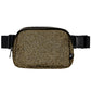 SmokeyTopaz C.C Glitter Tiny Mesh Fanny Pack offers a stylish and functional solution for carrying your essentials. The glitter mesh adds a touch of sparkle, while the compact size makes it easy to carry on-the-go. Stay organized and on-trend with this versatile fanny pack.
