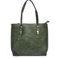 Soft Faux Leather Tote Handbag With Wallet