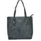 Soft Faux Leather Tote Handbag With Wallet