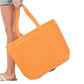 Orange Solid Crochet Straw Tote Bag is perfect for a day at the beach. Made from durable straw material, it features a spacious interior and sturdy handles for carrying all your essentials. Stay stylish and organized with this must-have accessory.