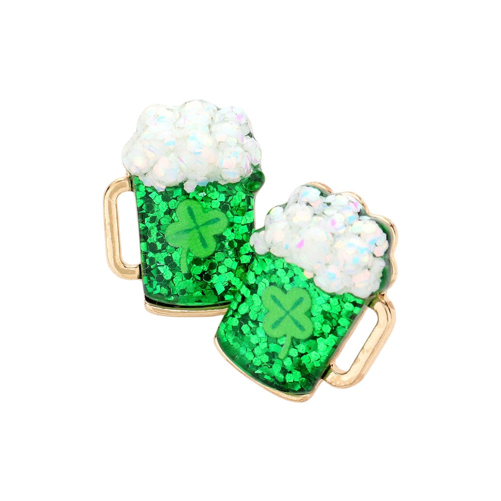 St Patrick's Day Leprechaun Hat Stud Earrings are a festive addition to any outfit. The detailed leprechaun hats are the perfect way to show off your holiday spirit. Made with high-quality materials, these earrings are both durable and stylish. Add a touch of luck to your ensemble with these fun and unique earrings. 
