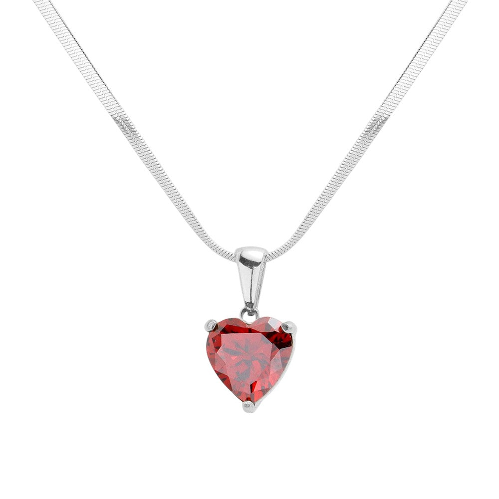 Stainless Steel CZ Heart Pendant Necklace adds a touch of sparkle and style to any outfit. Made from high-quality stainless steel, it resists tarnishing and fading. The CZ heart pendant adds a touch of glamour, making it a perfect accessory for any occasion.