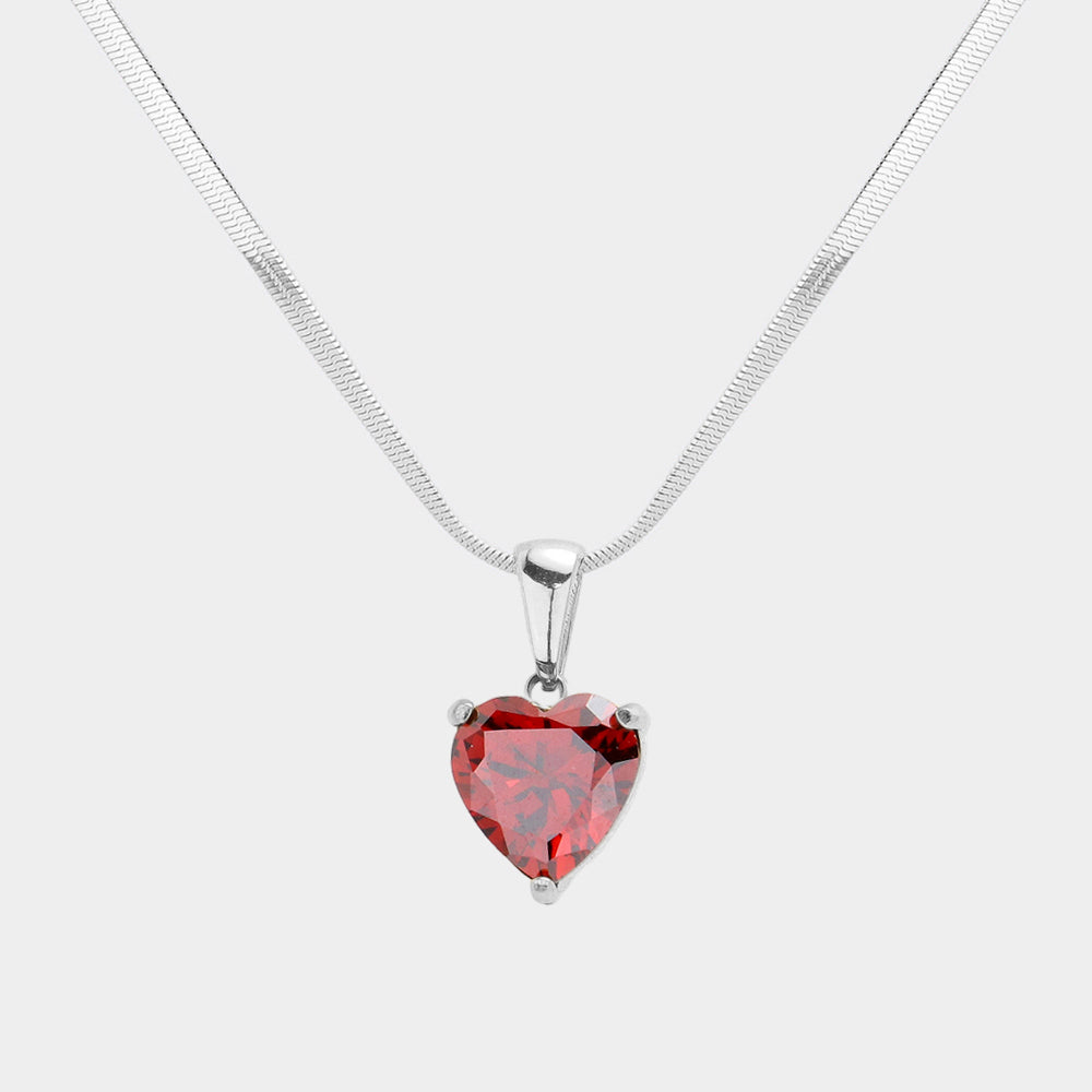 Stainless Steel CZ Heart Pendant Necklace adds a touch of sparkle and style to any outfit. Made from high-quality stainless steel, it resists tarnishing and fading. The CZ heart pendant adds a touch of glamour, making it a perfect accessory for any occasion.