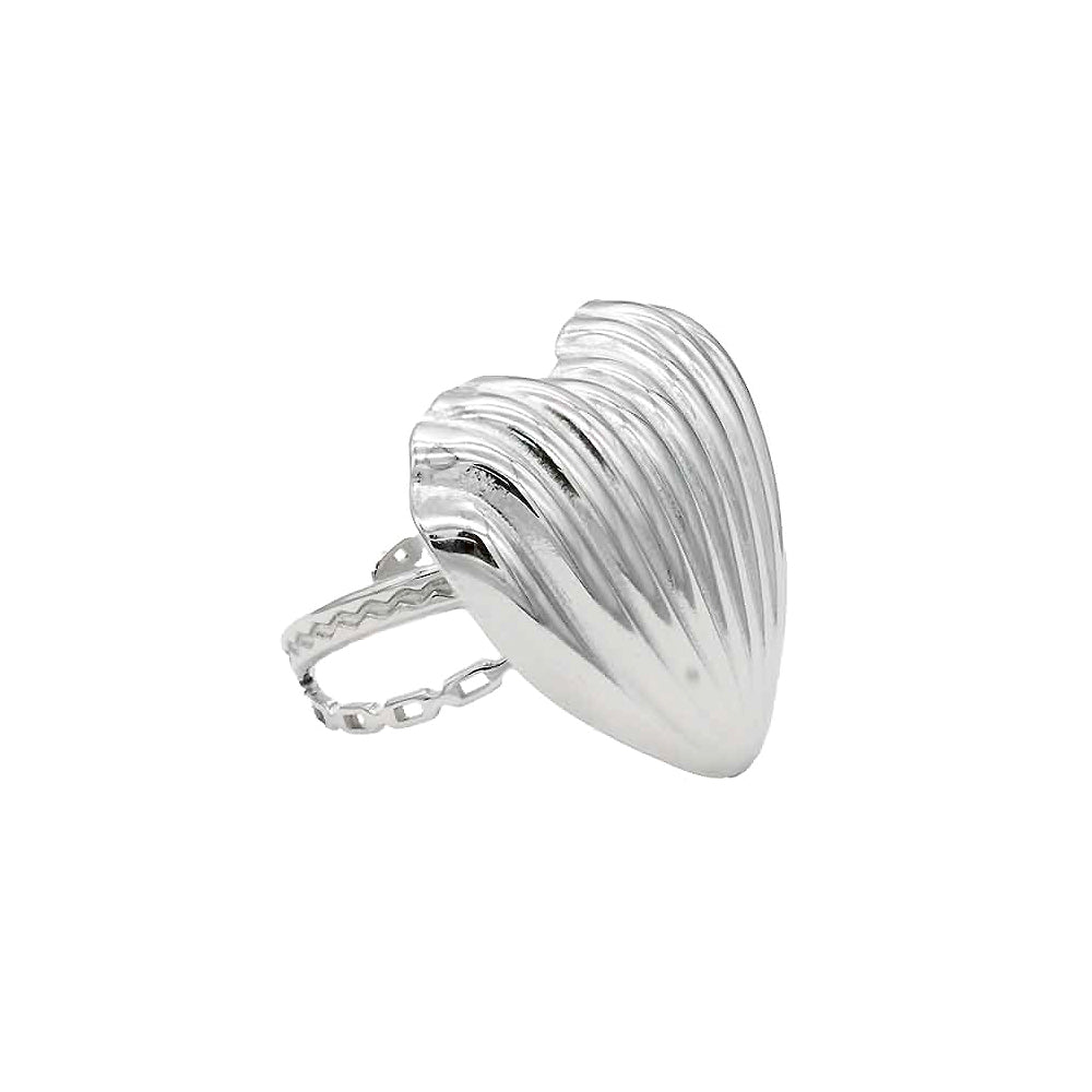 Silver Stainless Steel Ribbed Heart Adjustable Ring offers a stylish and durable option for everyday wear. Crafted from high-quality stainless steel, this ring features a ribbed design and an adjustable band for a comfortable fit. Perfect as a gift or a personal accessory, this ring is a versatile addition to any jewelry collection. 