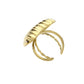 Gold Stainless Steel Ribbed Heart Adjustable Ring offers a stylish and durable option for everyday wear. Crafted from high-quality stainless steel, this ring features a ribbed design and an adjustable band for a comfortable fit. Perfect as a gift or a personal accessory, this ring is a versatile addition to any jewelry collection. 