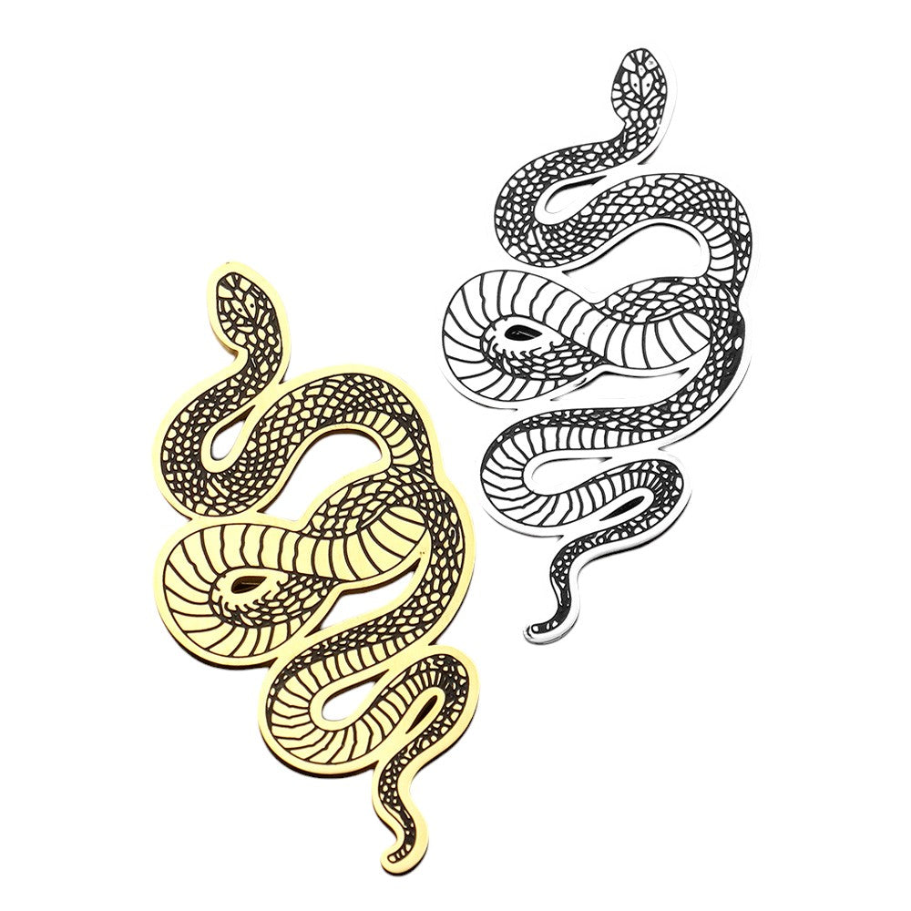 Gold Stainless Steel Snake Pin Brooch is a must-have accessory that will add a touch of edgy elegance to any outfit. Made of durable stainless steel, this brooch is long-lasting and versatile, making it perfect for both casual and formal occasions. Its sleek design and high-quality material make it a great investment for your wardrobe.