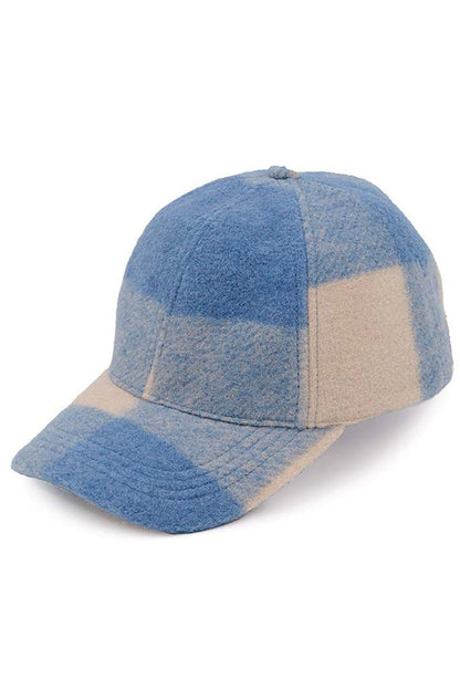 Steel Blue  Multi C.C checkered pattern baseball cap is perfect for any casual outfit. Made with high-quality materials, it offers both comfort and style. The bold pattern adds a trendy touch to your look, while the adjustable strap ensures a perfect fit. Stay cool and stylish in this must-have baseball cap.