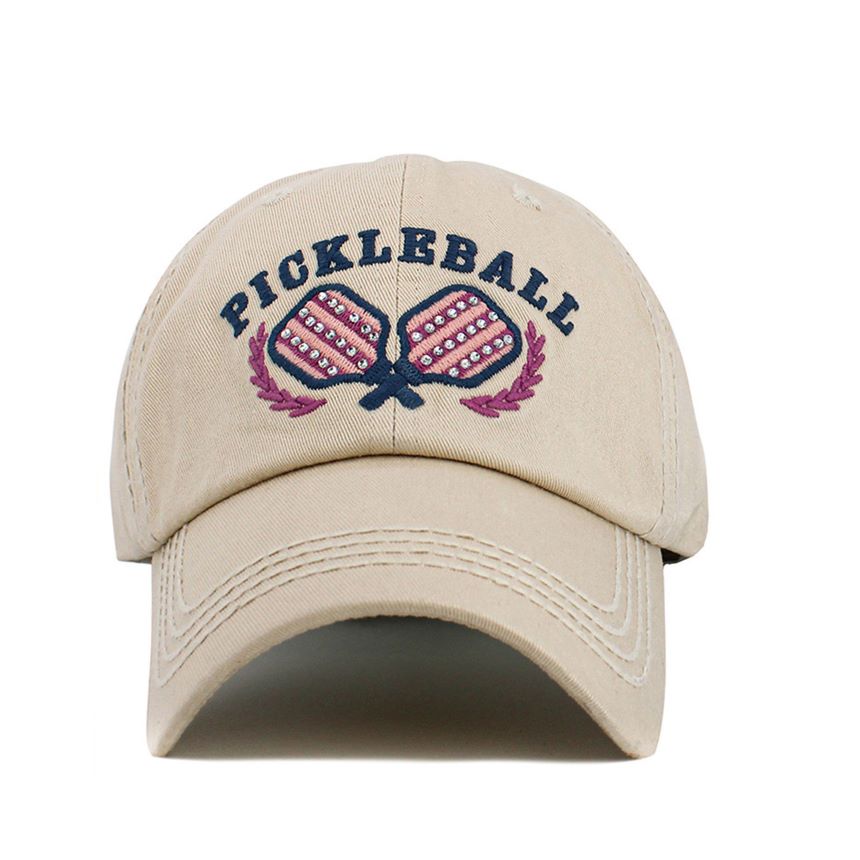 Stone Serve up casual sport style with this PICKLE BALL washed vintage baseball cap, featuring bold lettering and a pickleball racket graphic for a playful athletic touch. Finished with a soft, broken-in feel, it’s perfect for on- and off-court wear, from practice days to relaxed weekends.