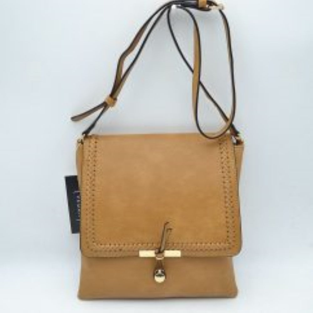 Stone Infuse your daily style with a touch of bohemian elegance with this classic flap crossbody bag. Boasting a softly structured, vertical square silhouette, this handbag stands out with intricate braided stitched detailing that frames the edges of the main top flap. A unique, polished metallic bar and dangling pull-tab closure anchor the front, offering a secure seal and a contemporary focal point.