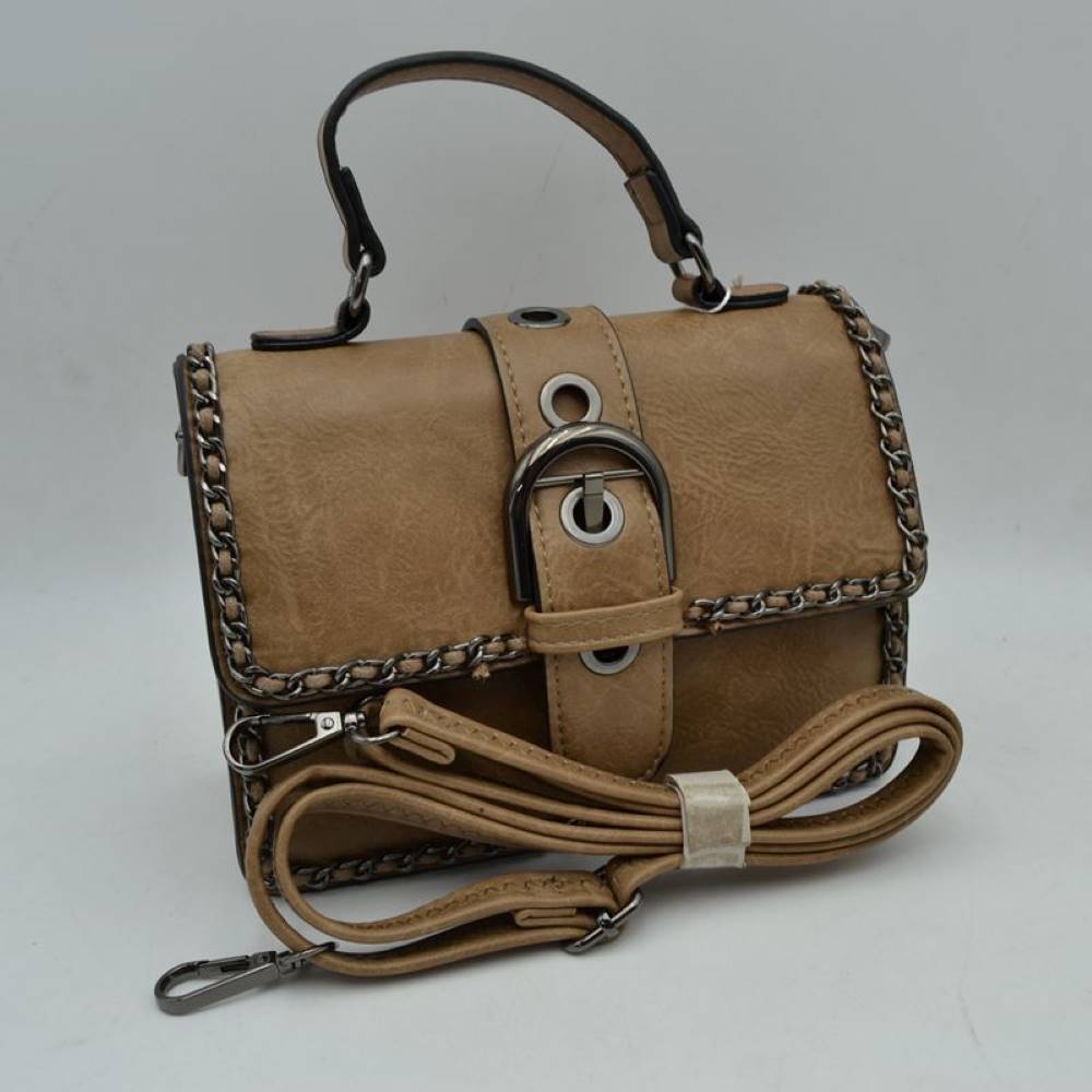 Stone Add a touch of structured elegance to your look with this chic top-handle satchel bag. Designed for the modern trendsetter, it seamlessly blends classic vintage vibes with contemporary edgy accents.