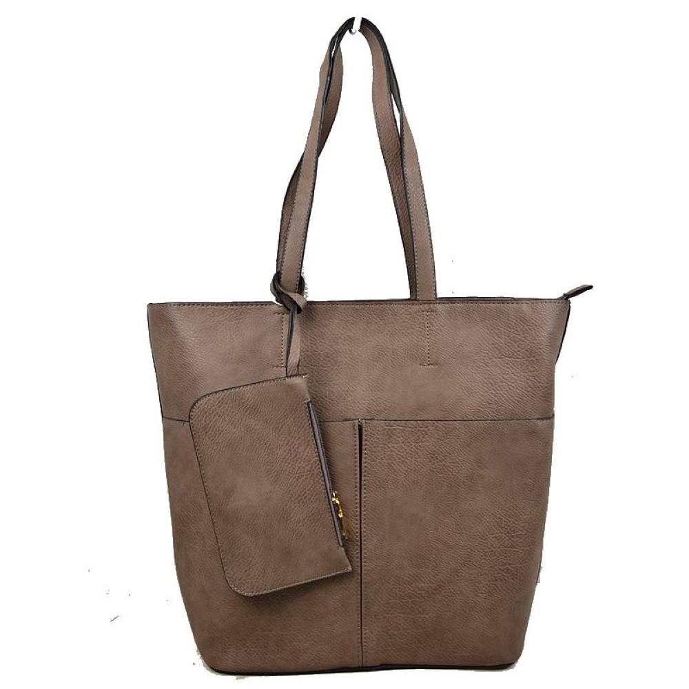 Stone 3 In 1 Large Soft&nbsp;Faux&nbsp;Leather Women's Tote Handbags, There's spacious and soft leather tote offers triple the styling options. Featuring a spacious profile and a removable pouch makes it an amazing everyday go-to bag. Spacious enough for carrying any and all of your outgoing essentials. The straps helps carrying this shoulder bag comfortably. Perfect as a beach bag to carry foods, drinks, big beach blanket, towels, swimsuit, toys, flip flops, sun screen and more.